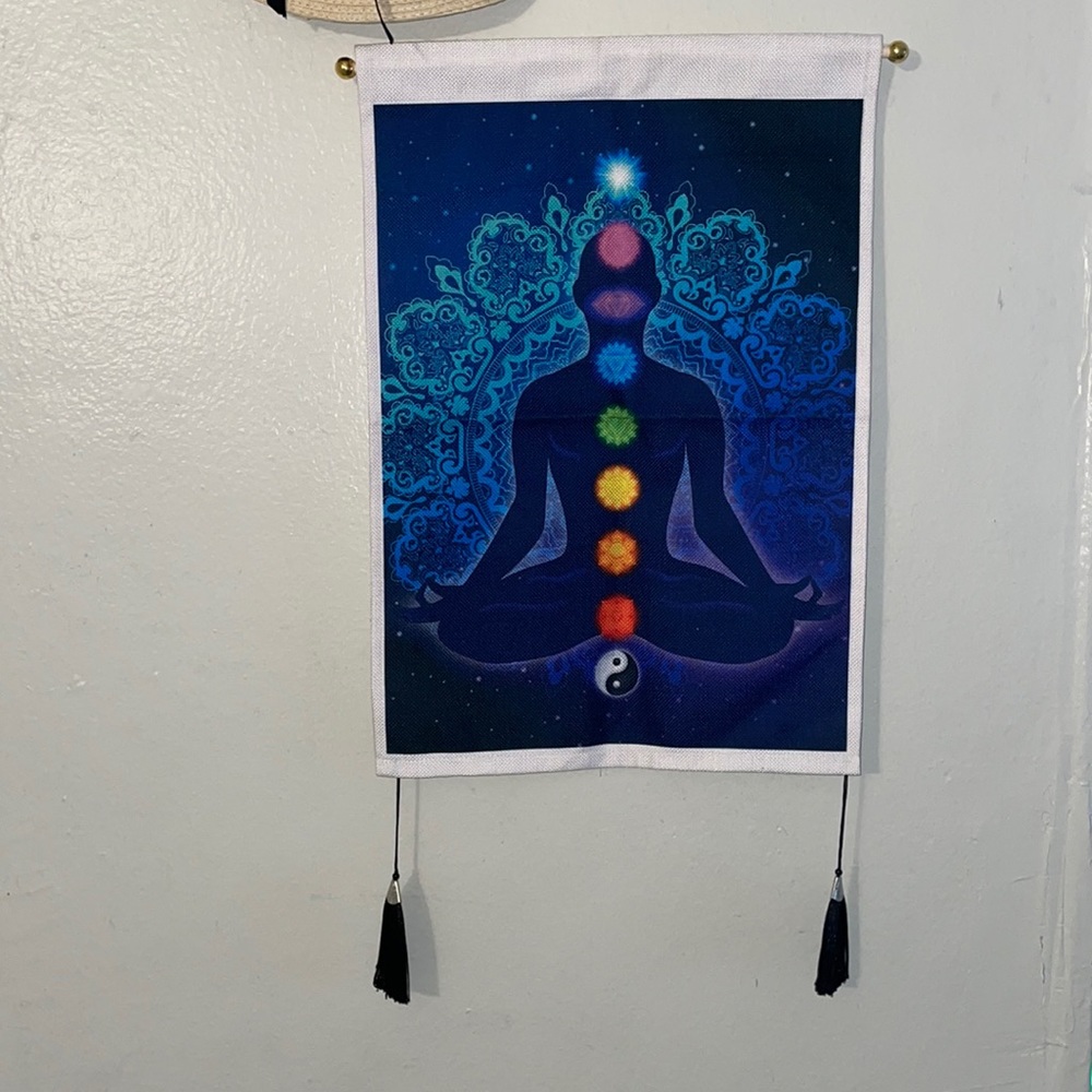 Seven chakra tapestry for wall